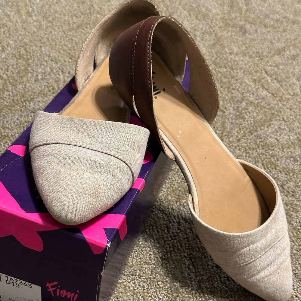 Light Tan & Cognac Brown D’orsday Flats